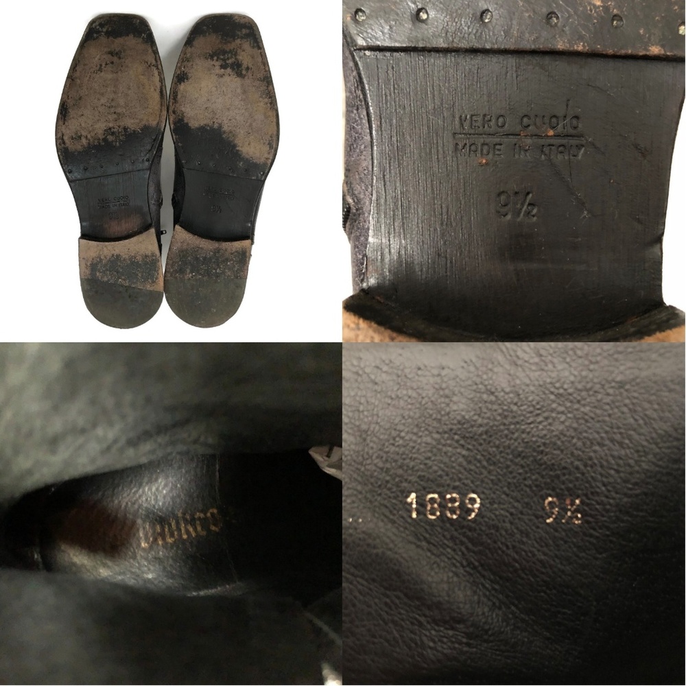 Vero Cuoio Blokes Ankle Boots Distressed Leather - Picture 8 of 8